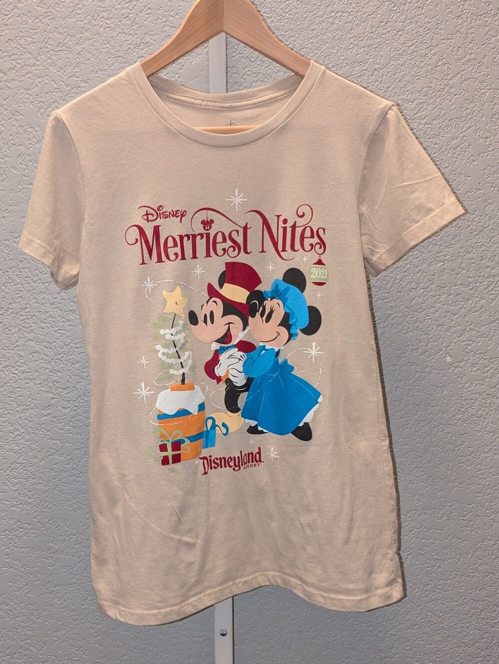 Disneyland Resort Merriest Nites 2021 Graphic Tee Mickey Minnie Mouse L